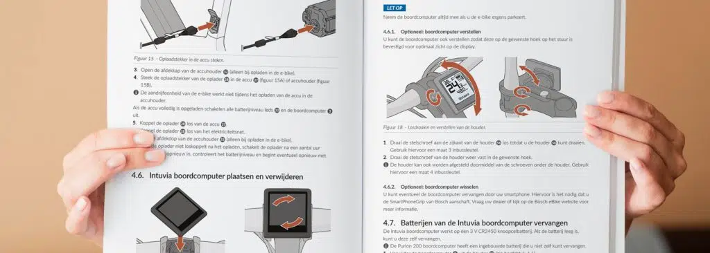 Werkinstructie opgebouwd uit tekst en illustraties