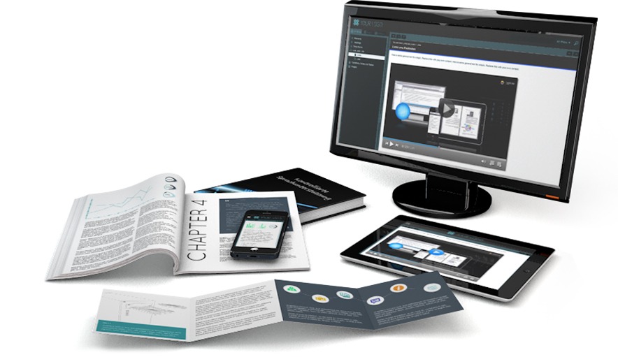 Manuals created using a Content Management System. Different forms of output: online and printed