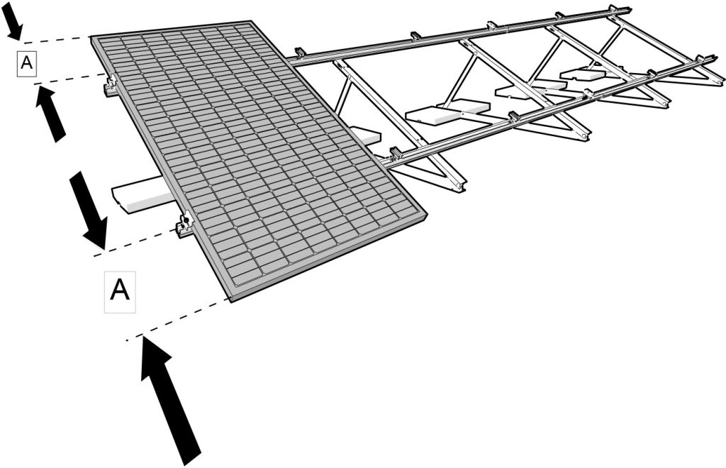 Line drawing showing the correct orientation of an object